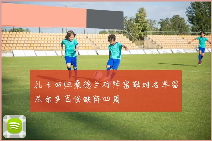 扎卡回归桑德兰对阵富勒姆名单雷尼尔多因伤缺阵四周